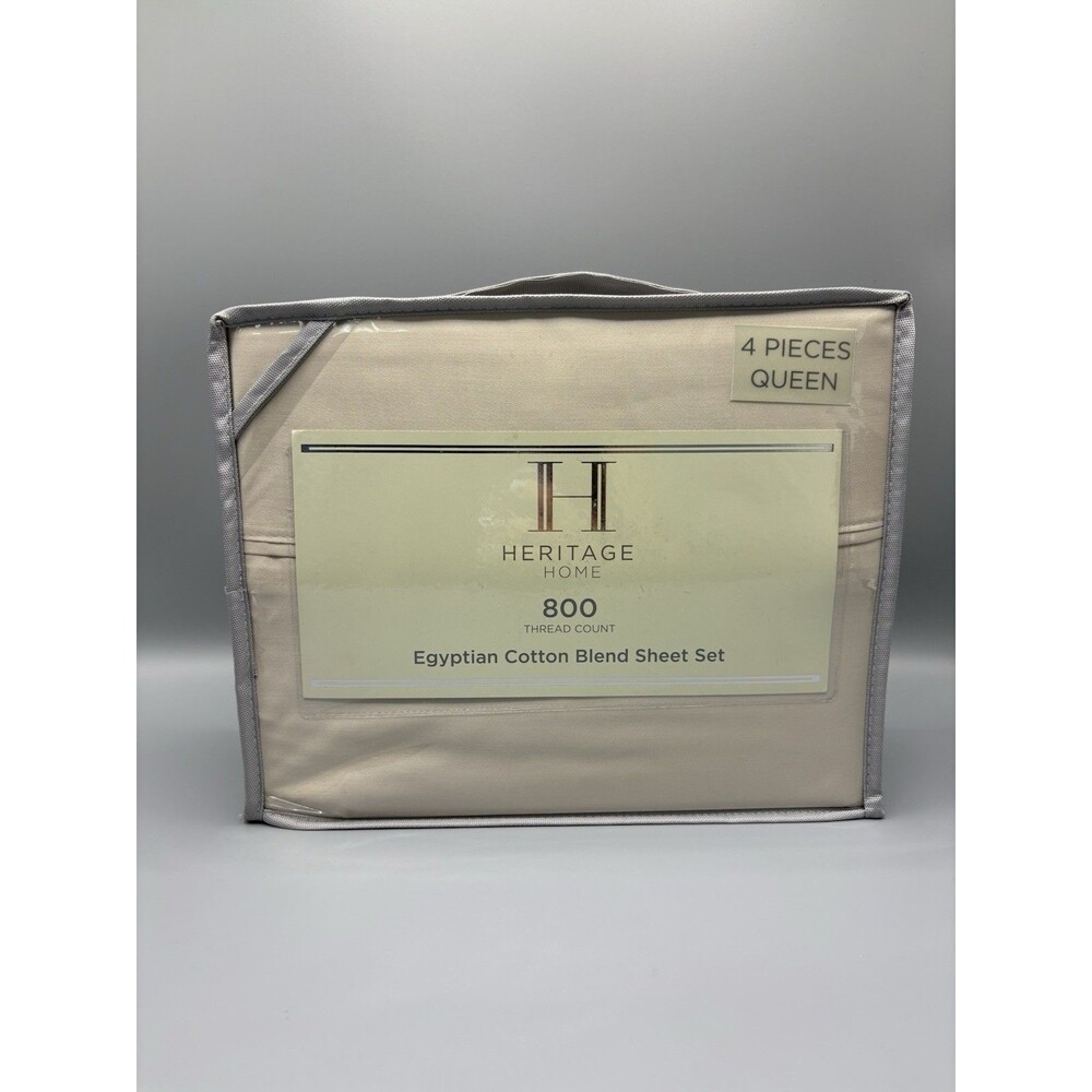 Heritage Home - 800 Thread Count - Egyptian Cotton Blend Queen Sheet Set